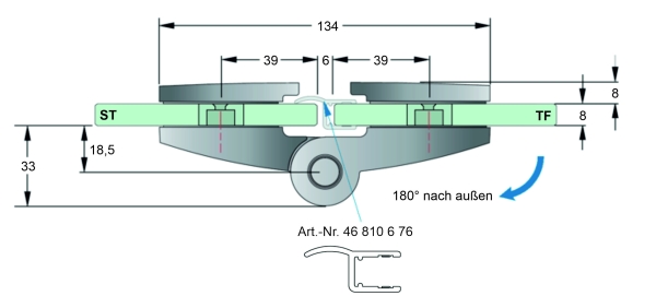 Schwerlast-Duschtürband Tura Art.-Nr. 46672ff